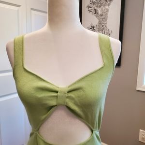 Petal & Pup Pistachio Green Lethe Midi cutout Dress sz 12